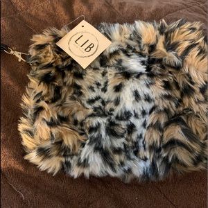 Faux Fur Clutch / Wristlet